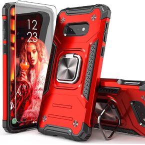 for Galaxy S10E Case with Screen Protector,for Galaxy S10E Cover,Shockproof Drop Test Case with Car Mount Kickstand Lightweight Protective Cover for Galaxy S10E,Black