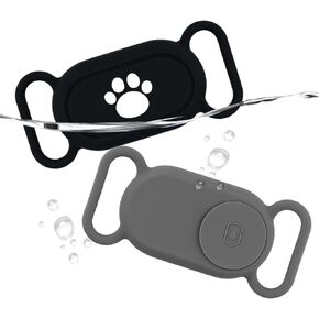 for Samsung Galaxy SmartTag2 Dog Collar Holders, 2pcs Waterproof Anti-Loss Protective Cover Sleeve for Pet Dog Cat Collar Silicone Case for Galaxy Smart Tag 2 Tracker Accessories