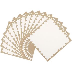 PATIKIL 230Gsm 11x11 Inch Decorative Border Paper, 36Pcs Square Stationery Paper Cardstock with Border for Painting, Graffiti, DIY Craft, Wall Art Decoration, Light Green