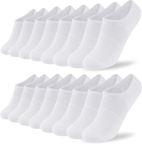 جوارب نسائية من Time May Tell No Show، 8 أزواج، غير قابلة للانزلاق، جوارب منخفضة الكاحل غير مرئية للجري غير رسمية in Kuwait