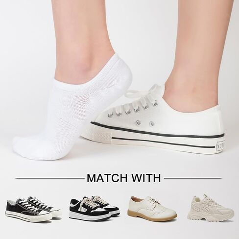 جوارب نسائية من Time May Tell No Show، 8 أزواج، غير قابلة للانزلاق، جوارب منخفضة الكاحل غير مرئية للجري غير رسمية in Kuwait