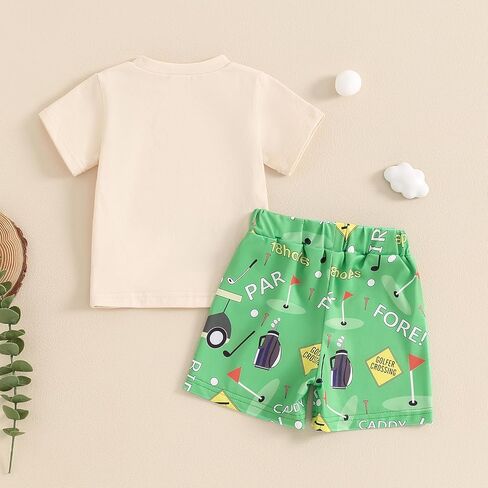 ملابس جولف للأطفال الصغار الأولاد والبنات تي شيرت بأكمام قصيرة للأب وسروال جولف قصير ملابس رياضية كاجوال للأطفال in Kuwait