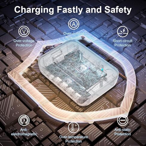 Charging Station for Multiple Devices, 6 Ports Charging Dock with AirPods iWatch Charger Stand, 5 Short Mixed Cables for iPhone/iPad/Android/Tablets-Pitch Black in Saudi Arabia