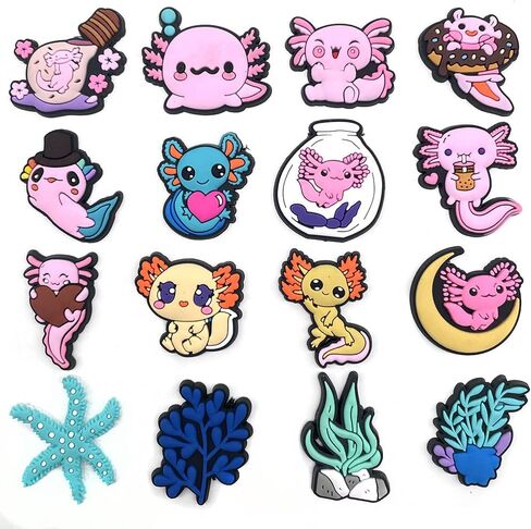 إكسسوارات أحذية Axolotl الساحرة لتزيين الأحذية الكرتونية، إكسسوارات أحذية وردية لطيفة للنساء والفتيات هدية عيد ميلاد للحفلات in Saudi Arabia