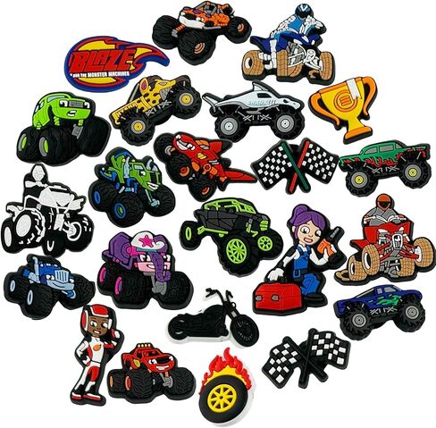 Roubeko 23 قطعة من زينة الأحذية الكرتونية لتزيين أحذية السيارة للأحذية القبقاب والصنادل وسوار معصمه in Kuwait