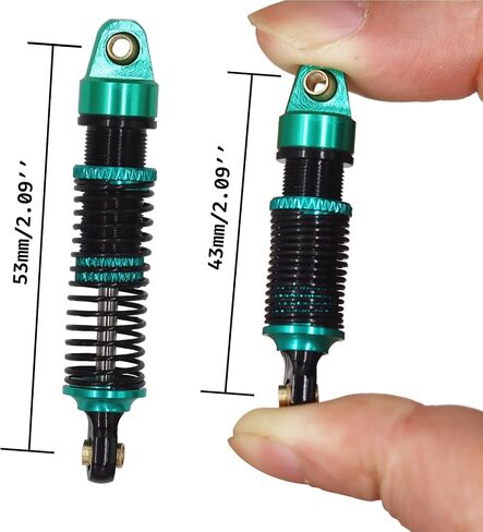 Replacement for TRX-4M TRX4M Shocks 53mm Shocks Long Threaded Shock Absorbers, RC Shocks Upgrades for 1/18 Crawler TRX4M Defender, Bronco, K10 High Trail, F150 RC Crawler (GREEN) in Saudi Arabia