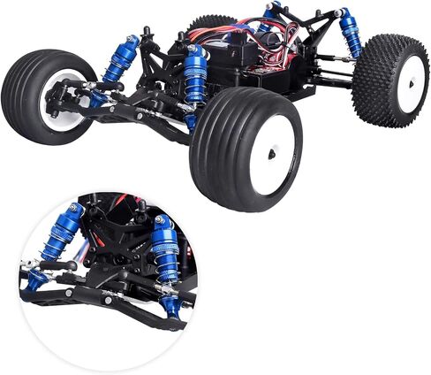 ممتص الصدمات الألومنيوم من HobbyPark مُجمَّع من المعدن الأمامي والخلفي بالكامل لـ 1/18 losi Mini T 2.0 Mini-B، استبدال الأجزاء LOS314004 LOS314005 (4 عبوات) (أحمر) in Saudi Arabia