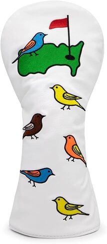 1 Pcs Montela Golf Club Covers,Colorful Birdie Tee 3 Wood Headcover Driver Headcover Fairway Wood Head Covers Hybrid Headcover Leather Golf Head Covers for Odyssey Scotty Cameron Taylormade in Saudi Arabia
