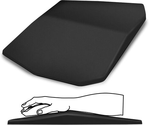 SOUNDANCE Ergonomic Mouse Pad with Wrist Rest Memory Foam Support, Black in Saudi Arabia