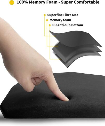 SOUNDANCE Ergonomic Mouse Pad with Wrist Rest Memory Foam Support, Black in Saudi Arabia