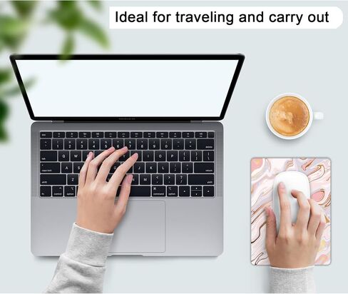 Small Mouse Pad, Mini Mouse Pad 6 X 8 Inch with Non-Slip Rubber Base for Keyboard Tray Laptops Wireless Mouse Home Office Travel, Washable & Portable (Abstract Colorful Marble 01) in Saudi Arabia