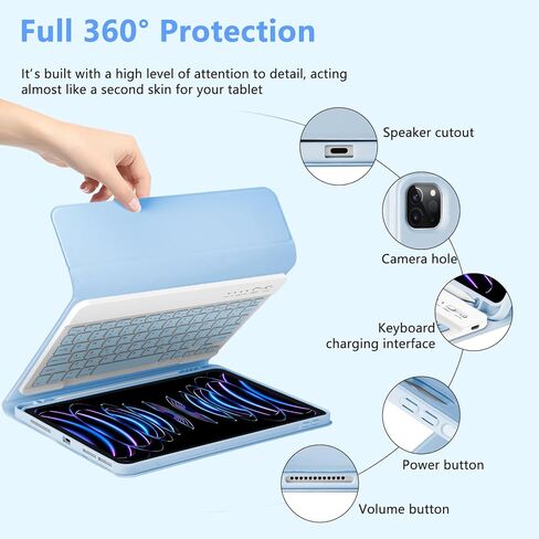 MMK for iPad Air 11 inch case with Keyboard (M4/M3/M2), Wireless in Kuwait