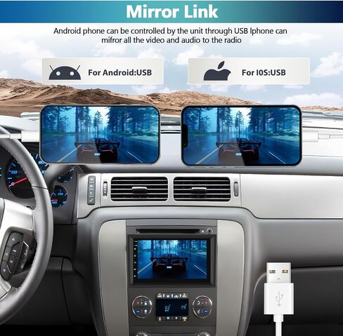 Android 13 Car Radio for GMC Sierra Yukon Chevrolet Buick Chevy Silverado, Zomolither 7" Touchscreen GPS Head Unit with Bluetooth iOS/Android Mirror Link WiFi FM/RDS SWC Dual USB+ Backup Camera in Saudi Arabia