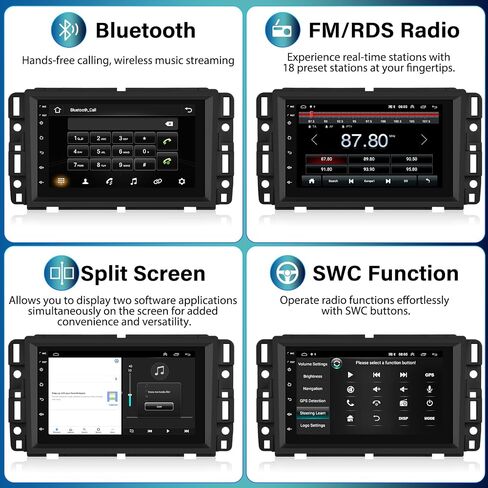 Android 13 Car Radio for GMC Sierra Yukon Chevrolet Buick Chevy Silverado, Zomolither 7" Touchscreen GPS Head Unit with Bluetooth iOS/Android Mirror Link WiFi FM/RDS SWC Dual USB+ Backup Camera in Saudi Arabia