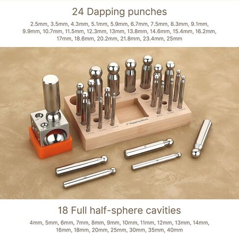 أدوات Splenor Tools من الفولاذ مقاس 2 بوصة مربعة الشكل ومجموعة 24 ثقبًا - لصنع المجوهرات - قالب تشكيل المعدن - أدوات التشكيل in Kuwait