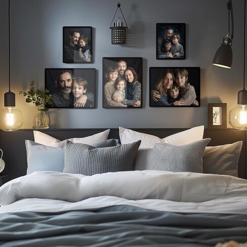 إطار صورة معدني Bluesun مقاس 8 × 10 بوصة، زجاج إطار صورة مقاس 8 × 10، إطار صورة رفيع مقاس 8 × 10 أسود، يمكن أن يكون عموديًا وأفقيًا، غير لامع لديكور الحائط والطاولة (8 × 10، أسود) in Kuwait