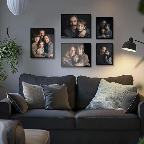إطار صورة معدني Bluesun مقاس 8 × 10 بوصة، زجاج إطار صورة مقاس 8 × 10، إطار صورة رفيع مقاس 8 × 10 أسود، يمكن أن يكون عموديًا وأفقيًا، غير لامع لديكور الحائط والطاولة (8 × 10، أسود) in Kuwait