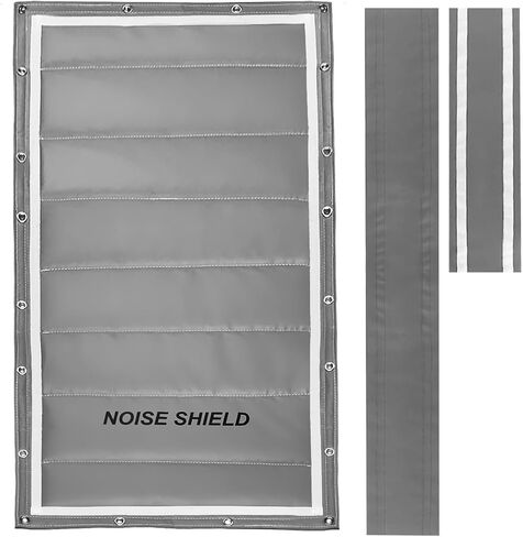 Sound Barrier 39.37" x 78.74", Thickened Sound Insulation Cotton, Waterproof, Flame Retardant, Soundproof Blanket for Door, Can be Hung as Convenient Sound Barrier Fence During Construction in Kuwait