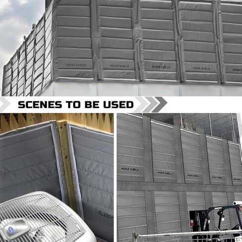 Sound Barrier 39.37" x 78.74", Thickened Sound Insulation Cotton, Waterproof, Flame Retardant, Soundproof Blanket for Door, Can be Hung as Convenient Sound Barrier Fence During Construction in Kuwait