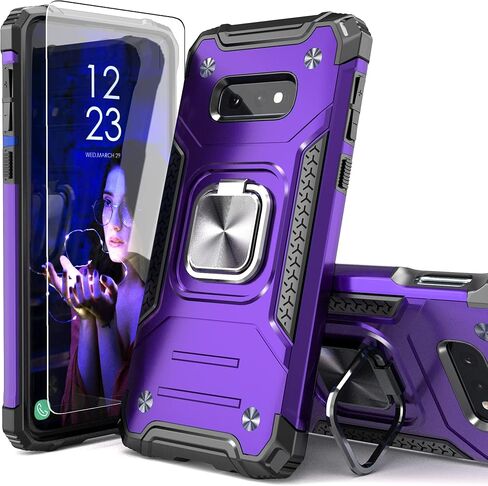 for Galaxy S10E Case with Screen Protector,Shockproof Drop Test Slim Fit Case with Car Mount Kickstand Lightweight Protective Cover for Galaxy S10E,Blue in Saudi Arabia