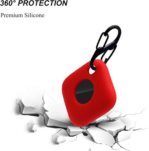 LiZHi for Tile Mate Case Cover 2022, Soft Silicone Skin Cover Shock-Absorbing Protective Case with Keychain for Tile Mate Bluetooth Tracker, 2 Packs- Red in Saudi Arabia
