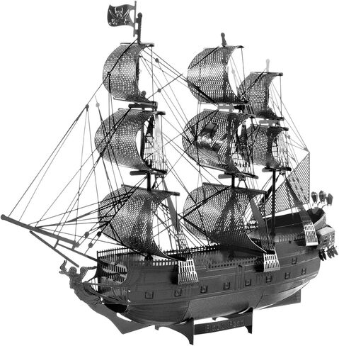مجموعة أدوات معدنية ثلاثية الأبعاد من Metal Earth Fascinations Premium من سلسلة Black Pearl Ship باللون الأسود مع ملاقط in Saudi Arabia
