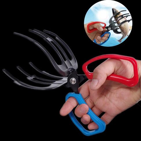 3 Claw Fish Gripper with Locks Lanyard Metal Fishing Pliers Gripper Fish Control Clamp, Portable Fish Grabber Fishing Tools for Most Freshwater Fish Grip Tackle Holder in Saudi Arabia