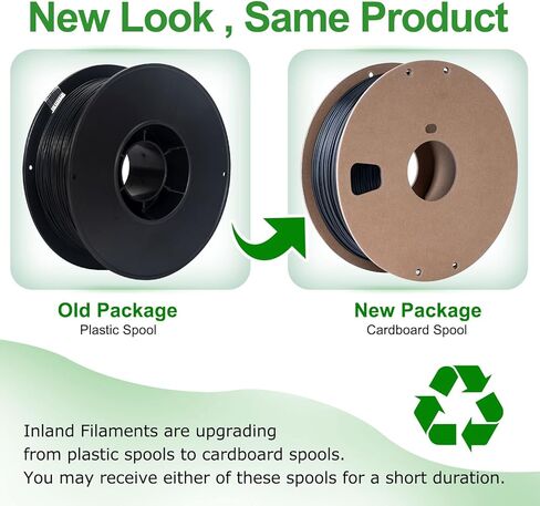 خيوط الطابعة INLAND Micro Center PETG ثلاثية الأبعاد 2.85 مم - أزرق، بكرة من الورق المقوى 1 كجم (2.2 رطل)، دقة الأبعاد +/- 0.03 مم in Kuwait