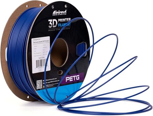خيوط الطابعة INLAND Micro Center PETG ثلاثية الأبعاد 2.85 مم - أزرق، بكرة من الورق المقوى 1 كجم (2.2 رطل)، دقة الأبعاد +/- 0.03 مم in Kuwait