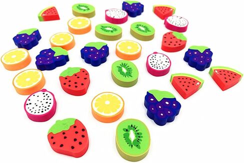 ALIMITOPIA 60pcs Rubber Eraser Cute Fruits Styling Pencil Eraser for Children Study Supplies in Saudi Arabia