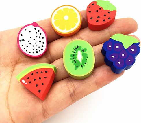 ALIMITOPIA 60pcs Rubber Eraser Cute Fruits Styling Pencil Eraser for Children Study Supplies in Saudi Arabia