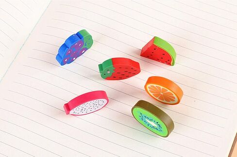 ALIMITOPIA 60pcs Rubber Eraser Cute Fruits Styling Pencil Eraser for Children Study Supplies in Saudi Arabia