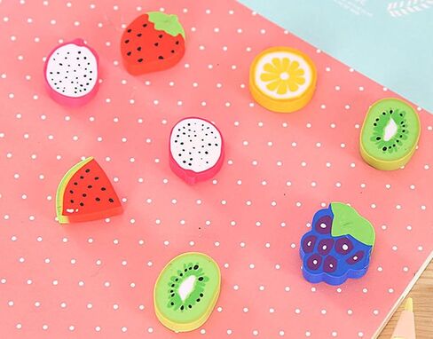 ALIMITOPIA 60pcs Rubber Eraser Cute Fruits Styling Pencil Eraser for Children Study Supplies in Saudi Arabia