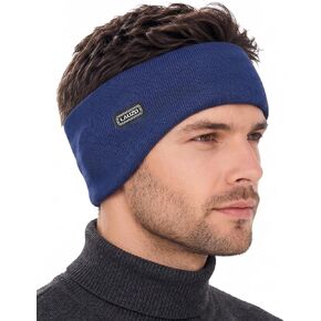 Lauzq Double-Layer Ear Warmer Headband-Knit Fuzzy Lined Winter Ear Muff for Men Women Running Cycling Ear Covers in Saudi Arabia