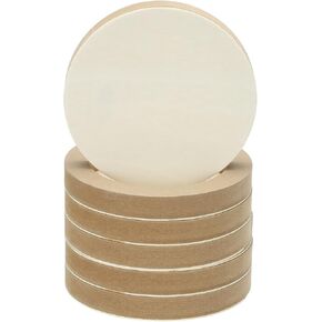 PATIKIL 8" Round Wood Canvas Panels, 6pcs Unfinished Wood Plaque Disc Circle Board for Craft Projects, Art Painting, Carving, Engraving, DIY in Saudi Arabia