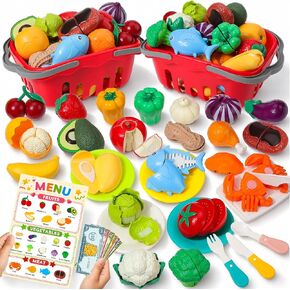 Phobby Pretend Play Food Set Toy for Toddler Boys Girls, 86PCS in Kuwait
