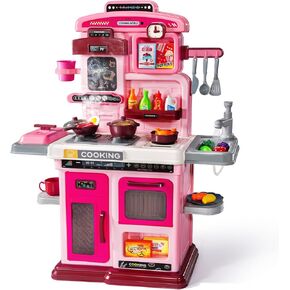 Kids Kitchen Playset, 26.7in Play Kitchen with Steam, Sound & Light in Kuwait