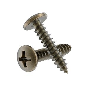 #5 x 5/8" Antique Brass Round Head Phillips Drive Wood Screws | Pack of 25 | Self Tapping Screws for Wood Antique or Modern Furniture | SCR558RPHAB in Kuwait