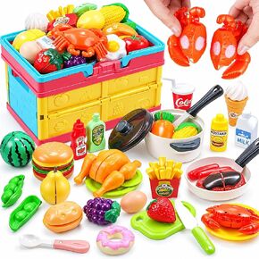 HOLYFUN Kids Kitchen Playset, Kitchen Set for Toddler with Sound and Light, Cooking Stove with Steam, Play Sink and Toy Kitchen Accessories, Pretend Kitchen Toys for Kids Girls Boys, Pink in Saudi Arabia