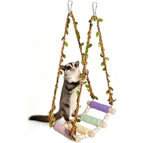 Sugar Glider Swing Toys,Natural Wood Rat Enrichment Toys in Saudi Arabia