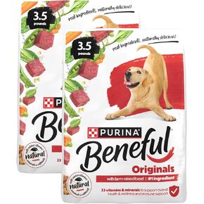 Purina Beneful Originals Natural Dry Dog Food, Beef, (4) 3.5 lb Bags in Kuwait