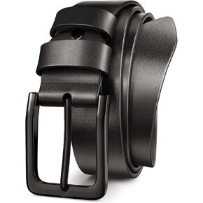Mens Dress Belt,Genuine Casual Leather Belts for Men 1.5" Width in Saudi Arabia