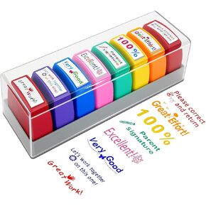 Teacher Stamps for Classroom Grading Parent Signature Self-Inking Stamp Set in Kuwait