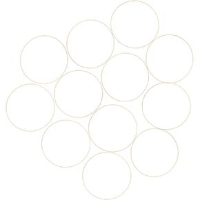 12pcs Round Craft Hoops for Macrame and Floral Wreath Frames in Kuwait