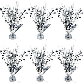 6 Pack Metallic Foil Spray Table Centerpiece Decoration Star Brust Glitter Table Topper Decor for Birthday Graduation Holiday Christmas New Year's Eve Celebration Party Supplies Gold and Blue in Saudi Arabia