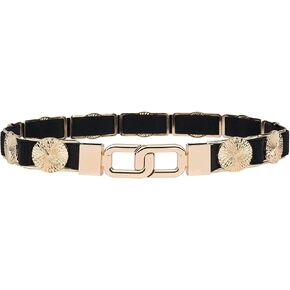 Women Dress Belts Elastic Stretch Waist Belts for women Dresses with Gold Buckle in Saudi Arabia
