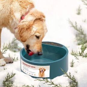 Heated Water Bowl for Dogs, Heated Dog Bowl for Cats Birds Chickens Water Heater, Outdoor Pet Heating Dish Provides Drinkable Water in Frozon Winter, 2.2L in Saudi Arabia