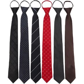 ربطات عنق رجالي من MEIANJU، ربطات عنق بسحاب للرجال، ربطات عنق حريرية بسحاب، مجموعة ربطات عنق رجالية مربوطة مسبقًا in Kuwait