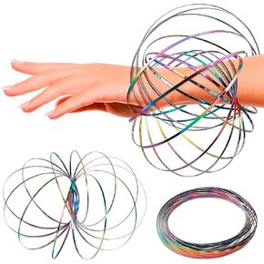 Kinetic Flow Ring Spinner, 5.1" Steel Fidget Bracelet for Adults in Saudi Arabia