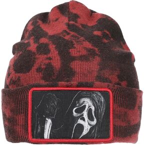 Bioworld Ghostface Scream Horror Movie Character Embroidered Patch Beanie Hat for Men Multicolored in Kuwait